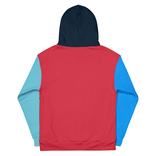 SKATE Navy color block hoodie - Savagezilla Shop